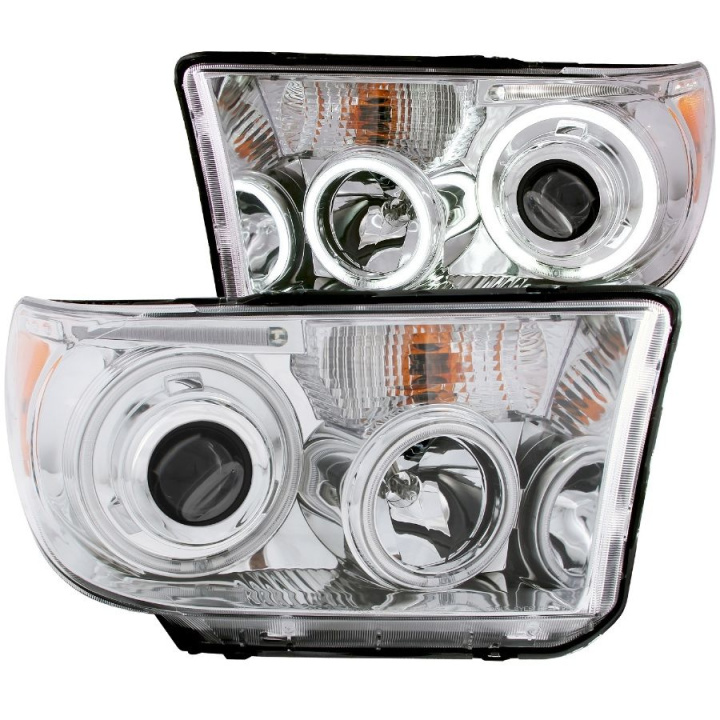 Toyota Tundra 2007-2013 Projector Headlights w/ Halo Chrome (SMD LED) ANZO in the group Select car model / Toyota / Tundra 07-13 / Styling at DDESIGN Scandinavia AB (anz111173-3081)