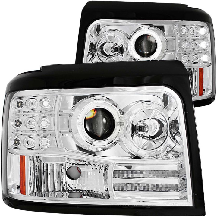 FORD F-250 1992-1998 Projector Headlights w/ Halo Chrome w/ Side Markers & Parking Lights ANZO in the group Select car model / Ford / F-250 - F-350 92-99 at DDESIGN Scandinavia AB (anz111183-3136)