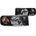 Dodge RAM 1994-2001 Crystal Headlights Black w/ LED ANZO