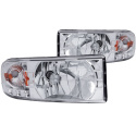 Dodge RAM 1994-2001 Crystal Headlights Chrome w/ LED ANZO