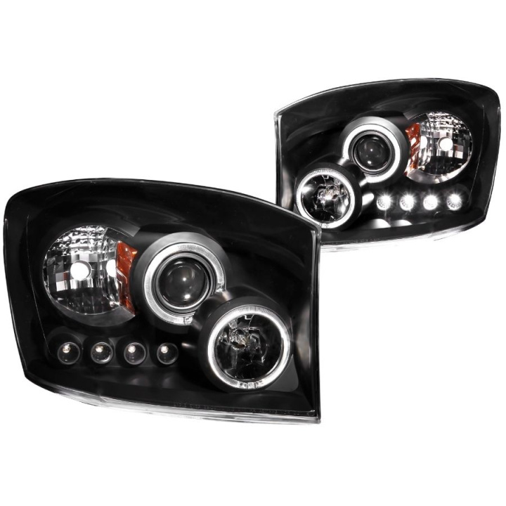 Dodge RAM 3500 2006-2009 Projector Headlights w/ Halo Black ANZO in the group Select car model / Dodge / Ram 01-08 / Styling at DDESIGN Scandinavia AB (anz111209-2821)