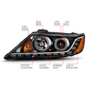 Kia Sorento 2011-2013 Projector Headlights  ANZO
