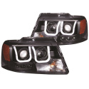 FORD F-150 2004-2008 Projector Headlights w/ U-Bar Black ANZO