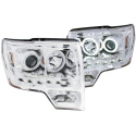 FORD F-150 2009-2014 FITS Raptor Projector Headlights w/ Halo Chrome (SMD LED) G2 ANZO