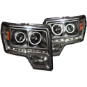 FORD F-150 2009-2014 FITS Raptor Projector Headlights w/ Halo Black (SMD LED) G2 ANZO
