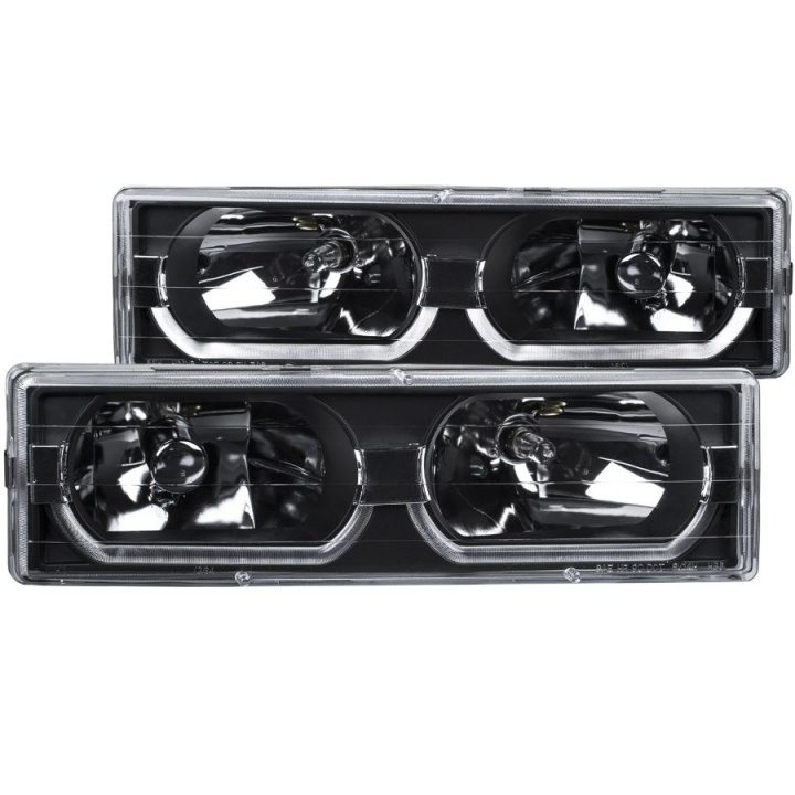 Chevrolet C2500 1988-1998 Crystal Headlights Black w/ Low - Brow ANZO in the group Select car model / Chevrolet / Other models & Engines at DDESIGN Scandinavia AB (anz111299-1197)