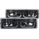GM C/K 1500–3500, Suburban, Tahoe, Yukon 1988–2000 Crystal Headlights ANZO