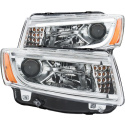 JEEP Grand Cherokee 2014-2015 Projector Headlights w/ Plank Style Design Chrome ANZO