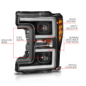 Ford F 250 / 350 / 450 2017-2019 Projector Headlights  ANZO