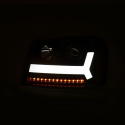 Chevrolet Trailblazer 2006-2009 Projector Headlights w/ Plank Style Design Black w/ Amber ANZO