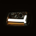 Chevrolet Trailblazer 2006-2009 Projector Headlights w/ Plank Style Design Chrome w/ Amber ANZO