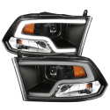 Dodge RAM 3500 2009-2018 Projector Headlights Plank Style Design Black w/ Halo ANZO