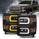 Chevrolet Silverado 1500 2014-2015 Projector Headlights  ANZO