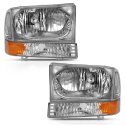 Ford Excursion / F250 / F350 / F450 / F550 1999-2004 Crystal Headlights ANZO