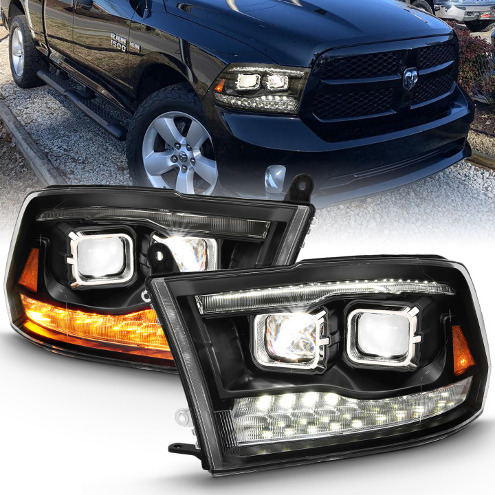 Dodge Ram 1500 / 2500 / 3500 2009-2023 LED Projector Headlights ANZO in the group Select car model at DDESIGN Scandinavia AB (anz111464)