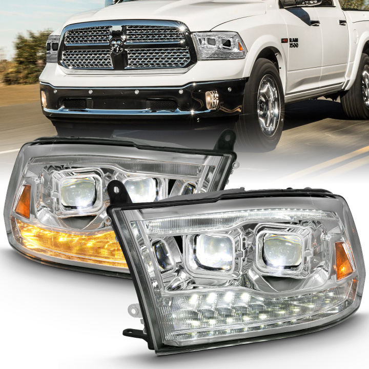 Dodge Ram 1500 / 2500 / 3500 2009-2023 LED Projector Headlights ANZO in the group Select car model / Dodge / Ram 09-18 / Styling at DDESIGN Scandinavia AB (anz111465)