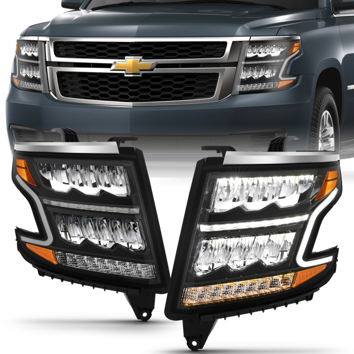 Chevrolet Suburban / Tahoe 2015-2020 LED Crystal Headlights ANZO in the group Select car model at DDESIGN Scandinavia AB (anz111478)