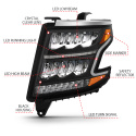 Chevrolet Suburban / Tahoe 2015-2020 LED Crystal Headlights ANZO