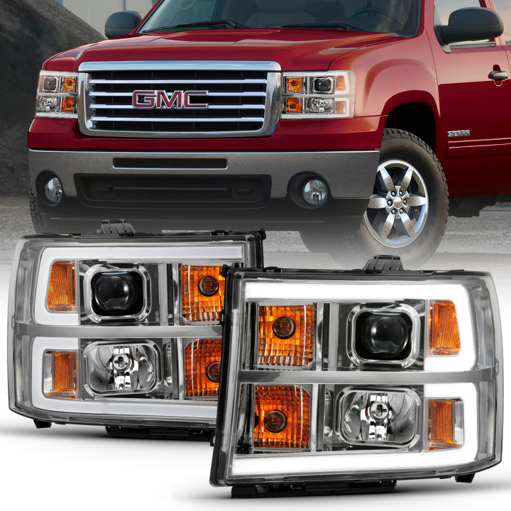 GMC Sierra 1500 / 2500HD / 3500HD 2007-2014 Projector Headlights ANZO in the group Select car model at DDESIGN Scandinavia AB (anz111483)
