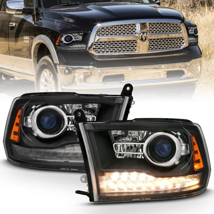 Dodge Ram 1500 / 2500 / 3500 2009-2023 Projector Headlights ANZO in the group Select car model at DDESIGN Scandinavia AB (anz111489)