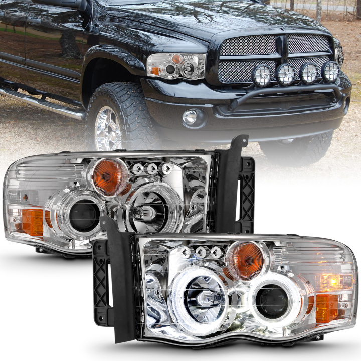 Dodge Ram 1500 / 2500 / 3500 2002-2005 Projector Headlights ANZO in the group Select car model at DDESIGN Scandinavia AB (anz111491)