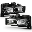 GM C/K 1500–3500 & SUV 1988–2000 (Blazer, Tahoe, Suburban, Yukon) Crystal Headlights ANZO