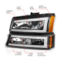 Chevrolet Avalanche W / Silverado 1500 / 2500 / 2500HD / 3500 / 3500HD 2003-2007 Crystal Headlights ANZO