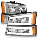 Chevrolet Avalanche / Silverado 1500 / 2500 / 2500HD / 3500 / 3500HD 2003-2007 Crystal Headlights ANZO