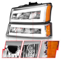 Chevrolet Avalanche / Silverado 1500 / 2500 / 2500HD / 3500 / 3500HD 2003-2007 Crystal Headlights ANZO