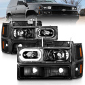 Chevrolet Blazer Full / C1500 / C2500 / C3500 / K1500 / K2500 / K3500 / Suburban / Tahoe 1992-2000 Crystal Headlights ANZO