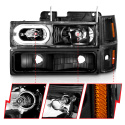 Chevrolet Blazer Full / C1500 / C2500 / C3500 / K1500 / K2500 / K3500 / Suburban / Tahoe 1992-2000 Crystal Headlights ANZO