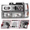 Chevrolet Blazer Full / C1500 / C2500 / C3500 / K1500 / K2500 / K3500 / Suburban / Tahoe 1992-2000 Crystal Headlights ANZO