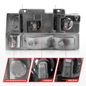 Chevrolet Blazer Full / C1500 / C2500 / C3500 / K1500 / K2500 / K3500 / Suburban / Tahoe 1992-2000 Crystal Headlights ANZO