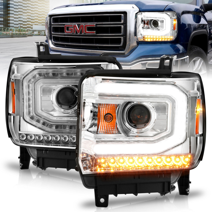 GMC Sierra 1500 / 2500HD / 3500HD 2014-2019 Projector Headlights ANZO in the group Select car model at DDESIGN Scandinavia AB (anz111514)