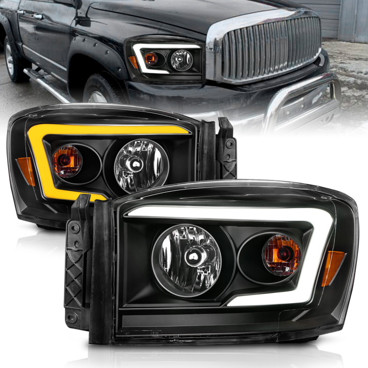 Dodge Ram 1500 / 2500 / 3500 2006-2009 Crystal Headlights ANZO in the group Select car model at DDESIGN Scandinavia AB (anz111526)