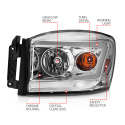 Dodge Ram 1500 / 2500 / 3500 2006-2009 Crystal Headlights ANZO