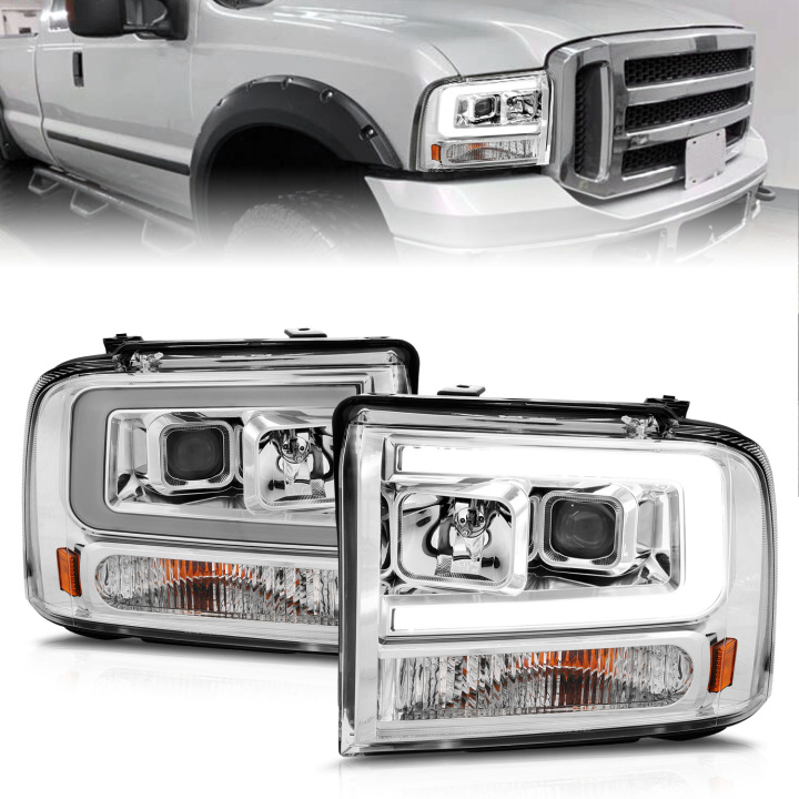 Ford Excursion / F 250 / 350 / 450 / 550 2005-2007 Projector Headlights ANZO in the group Select car model at DDESIGN Scandinavia AB (anz111552)