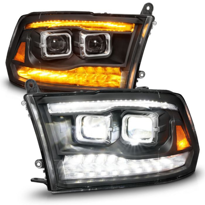 DODGE RAM 1500 09-18 / RAM 2500/3500 10-18 FULL LED PROJECTOR PLANK STYLE BLACK HEADLIGHTS W/ INITIATION & SEQUENTIAL (FOR ALL MODELS) in the group Select car model / Dodge / Ram 09-18 / Styling at DDESIGN Scandinavia AB (anz111595)
