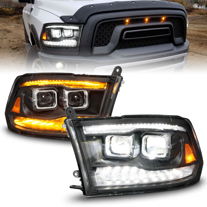 Dodge Ram 1500 / 2500 / 3500 2009-2023 LED Projector Headlights ANZO in the group Select car model / Dodge / Ram 09-18 / Styling at DDESIGN Scandinavia AB (anz111595)