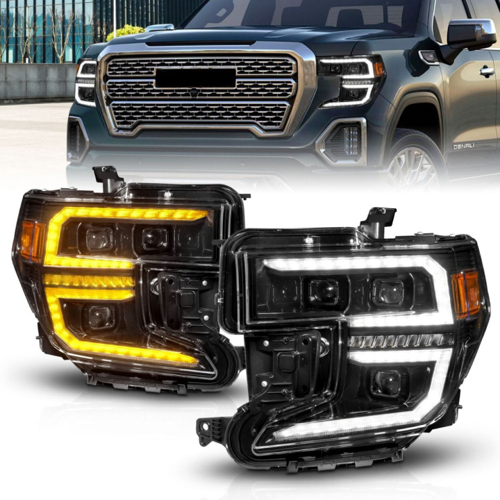 GMC Sierra 1500 2006-2009 LED Projector Headlights ANZO in the group Select car model at DDESIGN Scandinavia AB (anz111600)