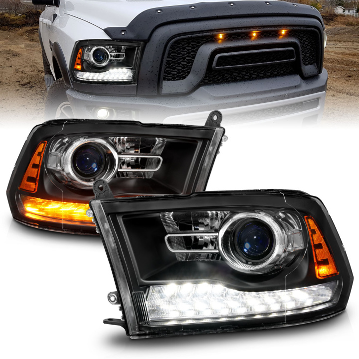 Dodge Ram 1500 / 2500 / 3500 2009-2023 LED Projector Headlights ANZO in the group Select car model at DDESIGN Scandinavia AB (anz111609)