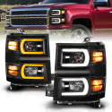 Chevrolet Silverado 1500 2014-2015 Projector Headlights  ANZO