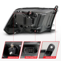 DODGE RAM 1500 09-18 / 2500/3500 10-18 PROJECTOR HEADLIGHTS BLACK CLEAR LENS W/ SEQUENTIAL SIGNAL (FOR ALL MODELS)
