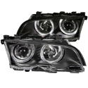 BMW 3 Serie E46 1999-2001 4DR Projector Headlights w/ Halo Black ANZO