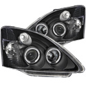 Honda Civic 2002-2004 3DR Projector Headlights w/ Halo Black ANZO