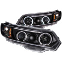 Honda Civic 2006-2011 2DR Projector Headlights w/ Halo Black (SMD LED) ANZO