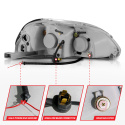 Honda Civic 1996-1998 Projector Headlights  ANZO