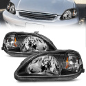 Honda Civic 1999-2000 Crystal Headlights ANZO