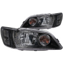 Mitsubishi Lancer 2002-2003 NOT EVO Crystal Headlights Black ANZO