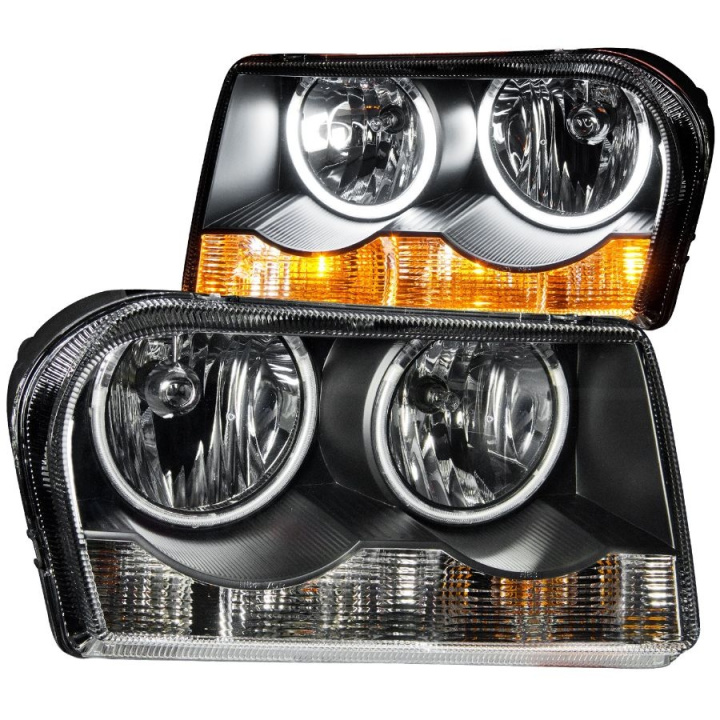 CHRYSLER 300 2005-2010 Crystal Headlights w/ Halo Black (SMD LED) ANZO in the group Select car model / Chrysler / Older models at DDESIGN Scandinavia AB (anz121138-1404)